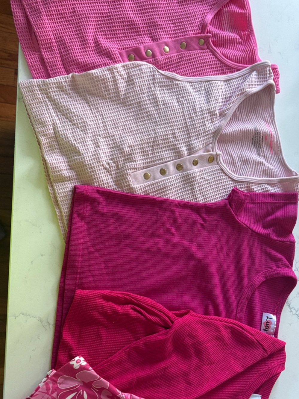 Lucy Girls Pink & Hot Pink Tops - 5 Pack